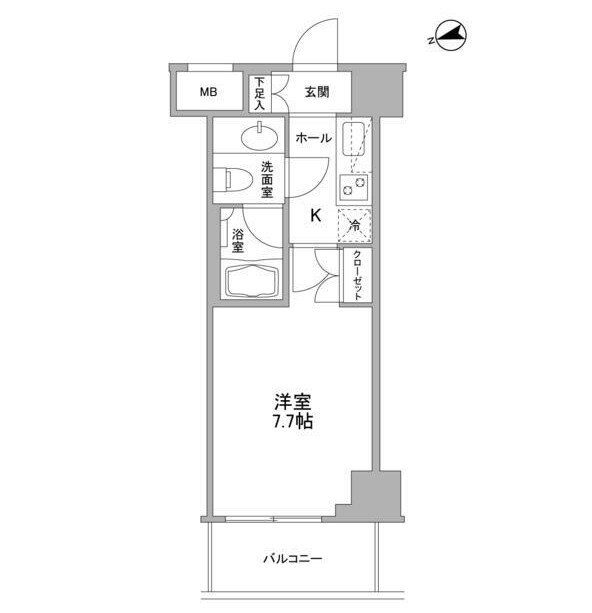 コンフォリア東中野ＤＥＵＸ503号室の図面