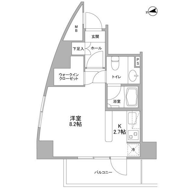 コンフォリア東中野ＤＥＵＸ701号室の図面