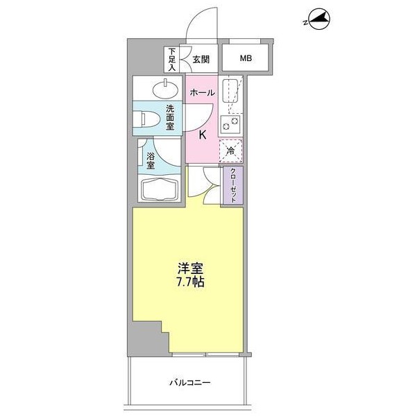 コンフォリア東中野ＤＥＵＸ702号室の図面
