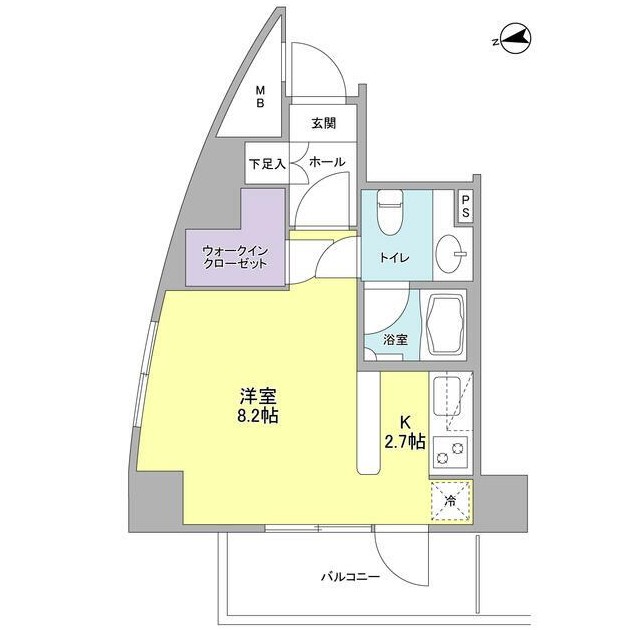 コンフォリア東中野ＤＥＵＸ801号室の図面