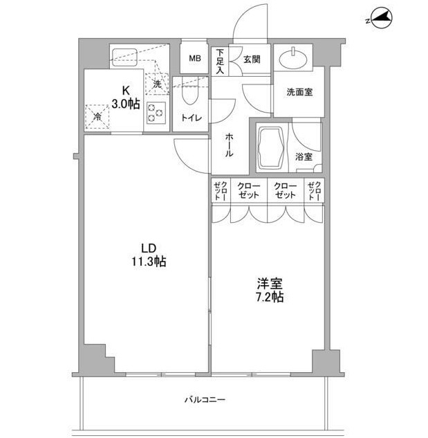コンフォリア東中野ＤＥＵＸ802号室の図面