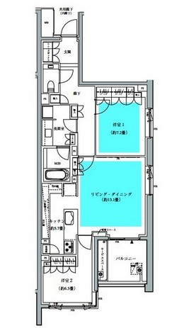ザ・パークハウス広尾羽澤110号室の図面