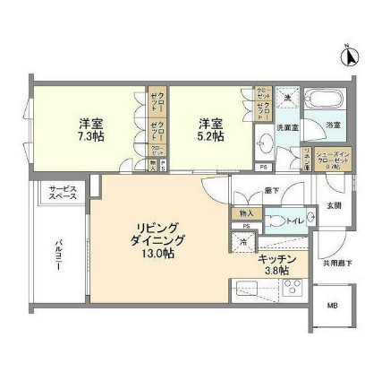 ザ・パークハウス広尾羽澤321号室の図面