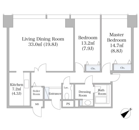 ニチレイ東銀座レジデンス180号室の図面