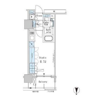 パークアクシス蒲田ステーションゲート506号室の図面