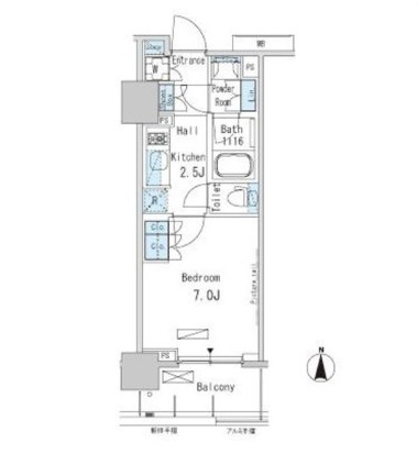 パークアクシス蒲田ステーションゲート512号室の図面