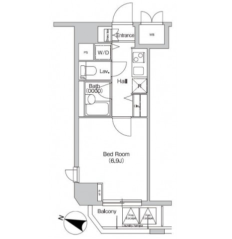 プライムアーバン西新宿Ⅰ1204号室の図面