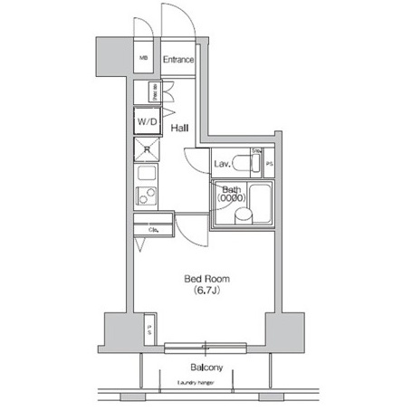 プライムアーバン西新宿Ⅰ1302号室の図面