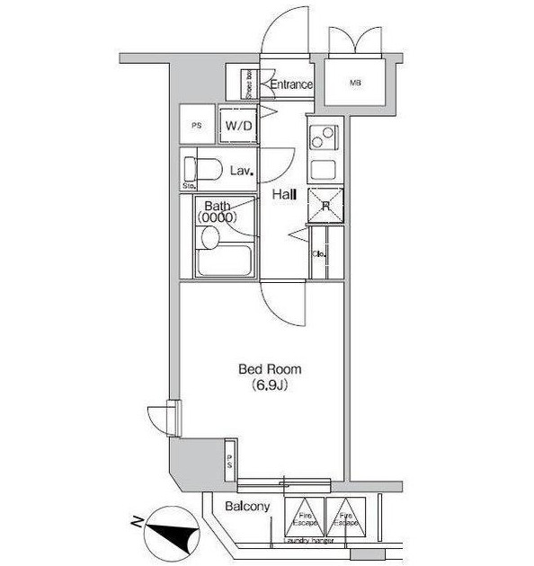 プライムアーバン西新宿Ⅰ305号室の図面