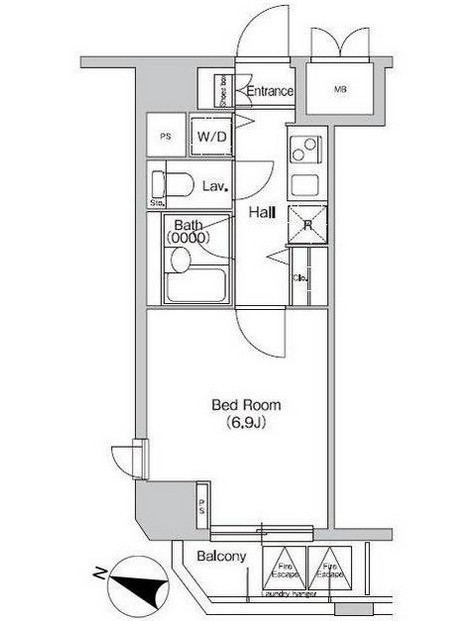 プライムアーバン西新宿Ⅰ605号室の図面