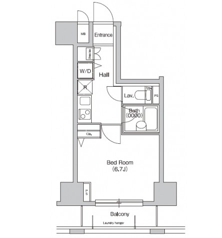 プライムアーバン西新宿Ⅰ903号室の図面