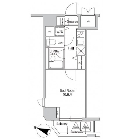 プライムアーバン西新宿Ⅰ905号室の図面