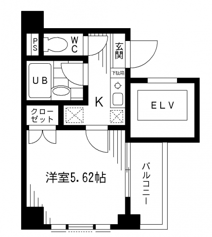 プライムアーバン千代田富士見1001号室の図面
