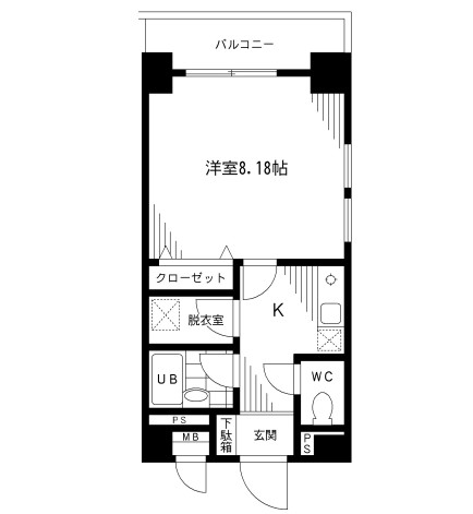 プライムアーバン千代田富士見504号室の図面