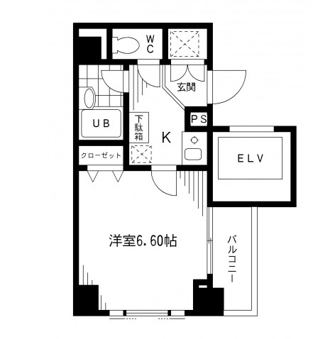 プライムアーバン千代田富士見801号室の図面