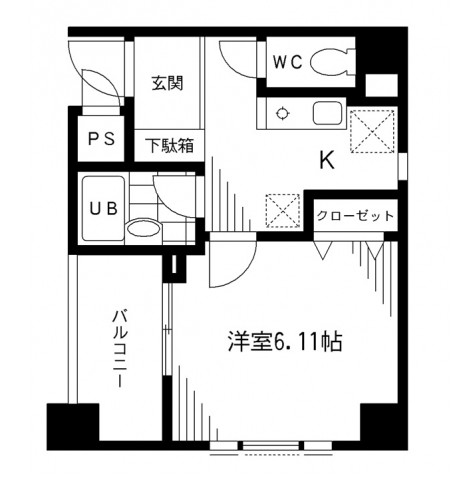 プライムアーバン千代田富士見802号室の図面