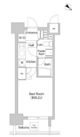 プラウドフラット巣鴨1003号室の図面