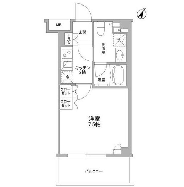 フレアージュ白金台102号室の図面