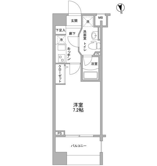 メインステージ白金高輪駅前304号室の図面