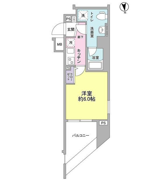 メインステージ白金高輪駅前701号室の図面