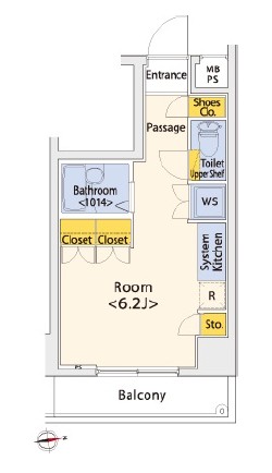 ラディアスウィング中野南501号室の図面