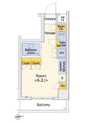 ラディアスウィング中野南505号室の図面