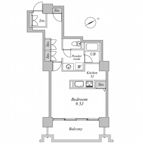 六本木ビュータワー1002号室の図面