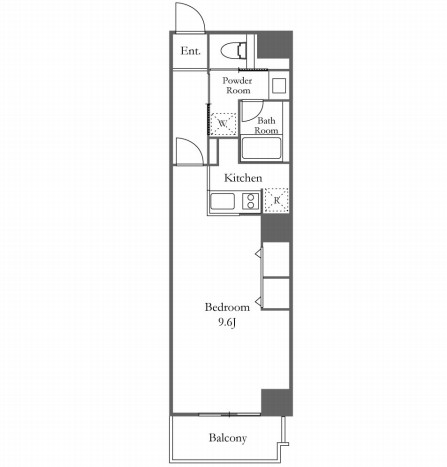 六本木ビュータワー1008号室の図面