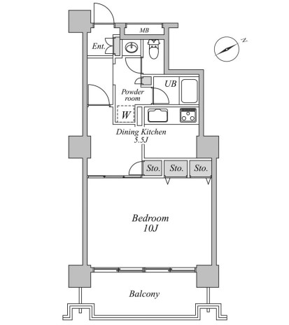 六本木ビュータワー1103号室の図面