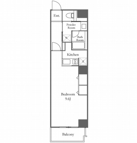 六本木ビュータワー1208号室の図面