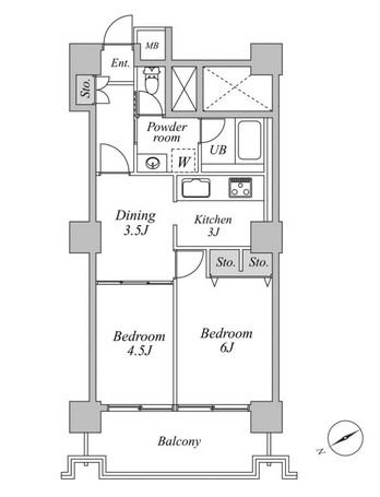 六本木ビュータワー1611号室の図面