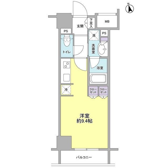 コンフォリア新宿御苑Ⅱ1304号室の図面