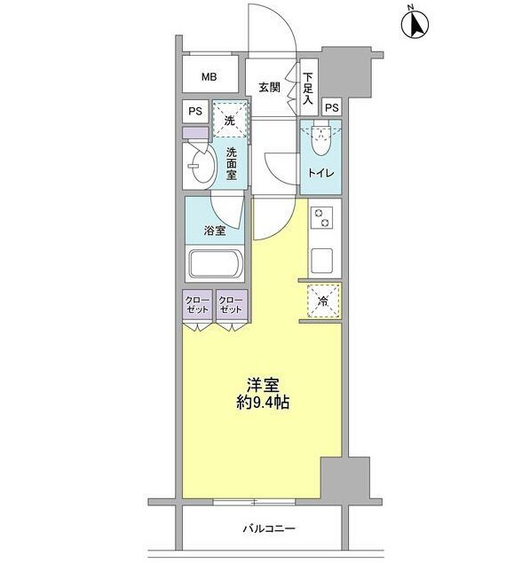 コンフォリア新宿御苑Ⅱ302号室の図面