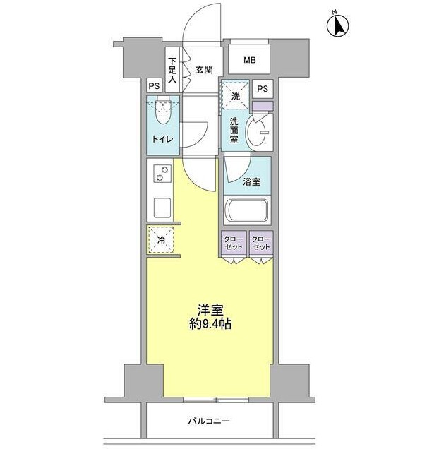 コンフォリア新宿御苑Ⅱ303号室の図面