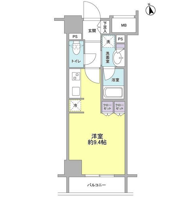 コンフォリア新宿御苑Ⅱ404号室の図面