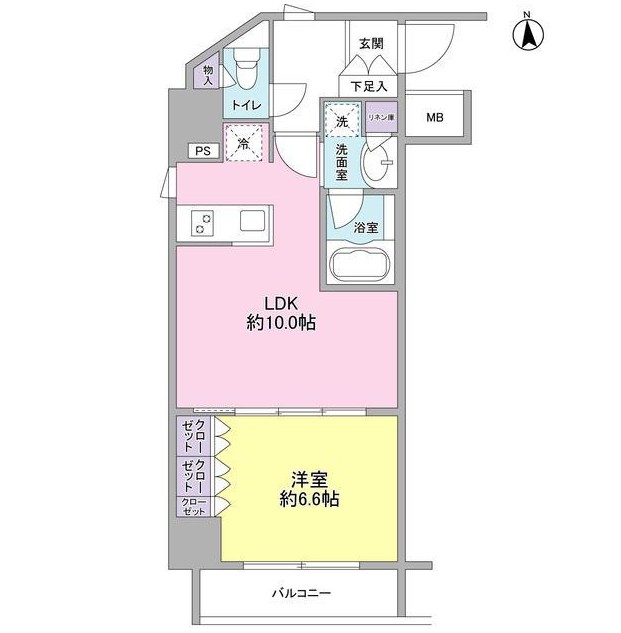 コンフォリア新宿御苑Ⅱ701号室の図面