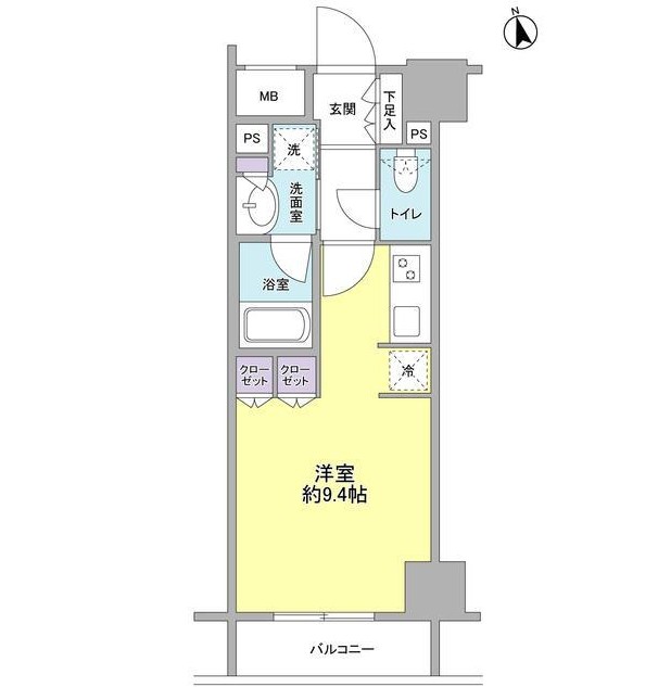 コンフォリア新宿御苑Ⅱ802号室の図面