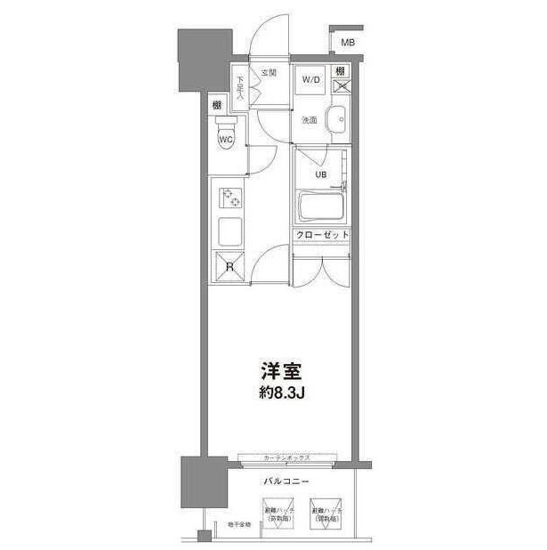 コンフォリア新宿御苑Ⅰ1103号室の図面