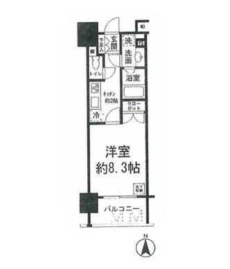コンフォリア新宿御苑Ⅰ1403号室の図面