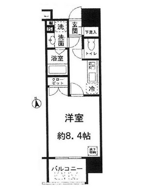 コンフォリア新宿御苑Ⅰ1404号室の図面