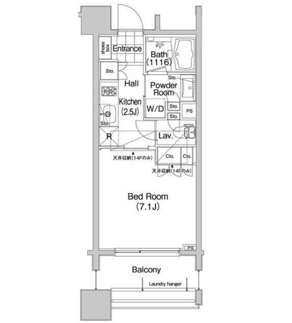 コンフォリア笹塚1305号室の図面