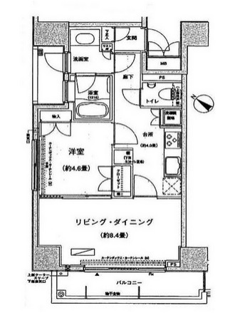コンフォリア三宿504号室の図面
