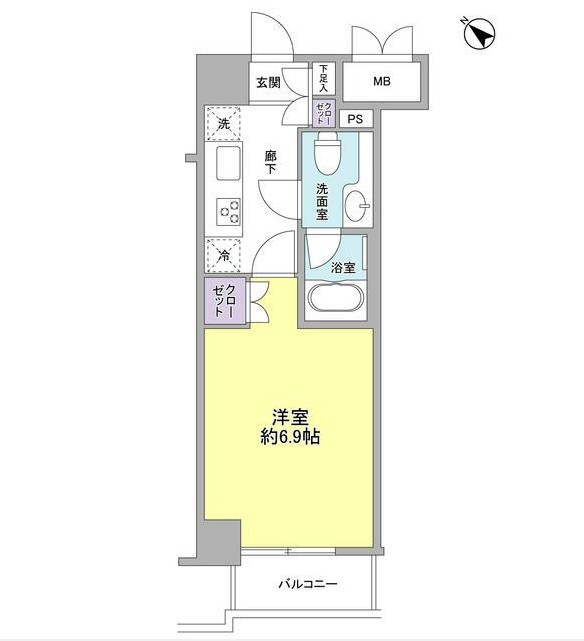 コンフォリア三宿702号室の図面