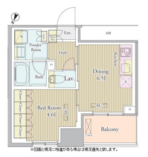 ヴェルデュール高田馬場1306号室の図面