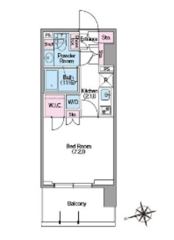 コンフォリア東新宿ステーションフロント603号室の図面