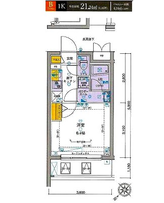 ジェノヴィア渋谷本町グリーンヴェール102号室の図面