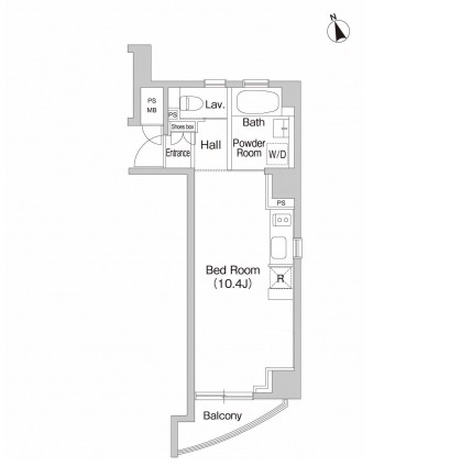 プライムアーバン麻布十番Ⅱ203号室の図面