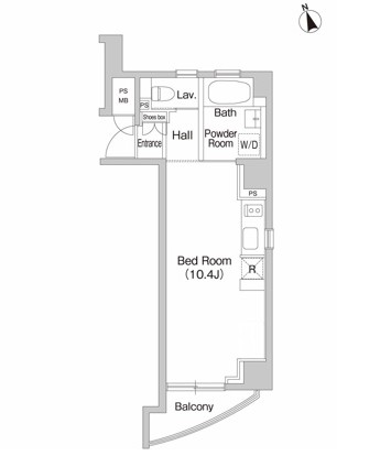 プライムアーバン麻布十番Ⅱ303号室の図面