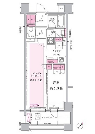リビオ新宿御苑207号室の図面