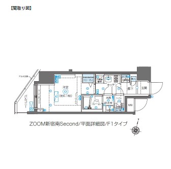 ZOOM新宿南Second1303号室の図面